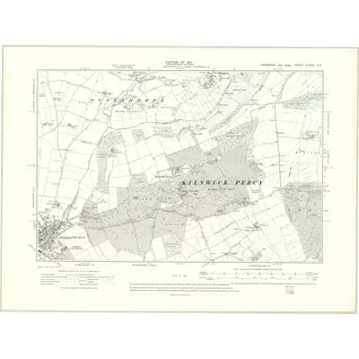 1909 Map of Yorkshire CLXXVI.SE, 1911 Print