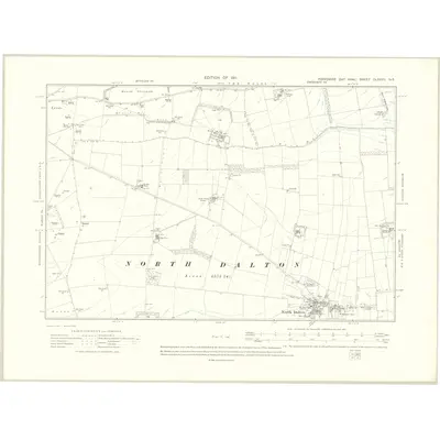 1909 Map of Yorkshire CLXXVII.NE, 1911 Print