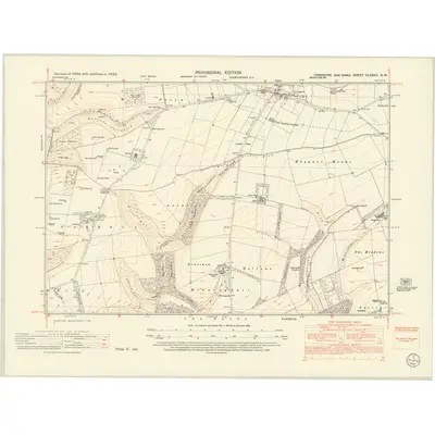 1950 Map of Yorkshire CLXXVII.NW, 1952 Print