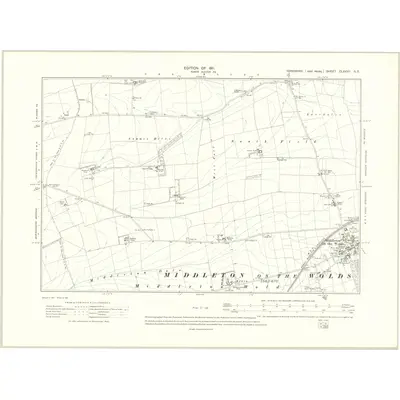 1909 Map of Yorkshire CLXXVII.SE, 1911 Print