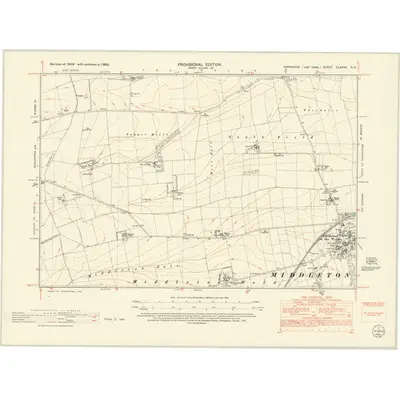 1950 Map of Yorkshire CLXXVII.SE, 1952 Print