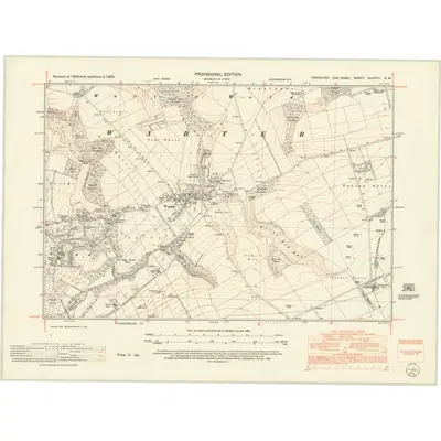 1950 Map of Yorkshire CLXXVII.SW, 1952 Print