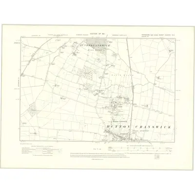 1909 Map of Yorkshire CLXXVIII.NE, 1911 Print