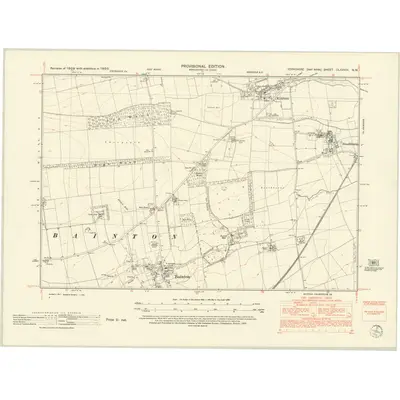 1950 Map of Yorkshire CLXXVIII.NW, 1952 Print