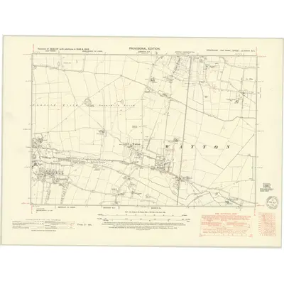 1946 Map of Yorkshire CLXXVIII.SE, 1951 Print
