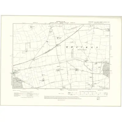1909 Map of Yorkshire CLXXVIII.SW, 1911 Print