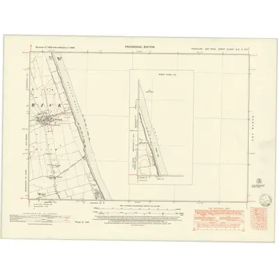 1946 Map of Yorkshire CLXXX.NE & CLXXX.SE, 1951 Print