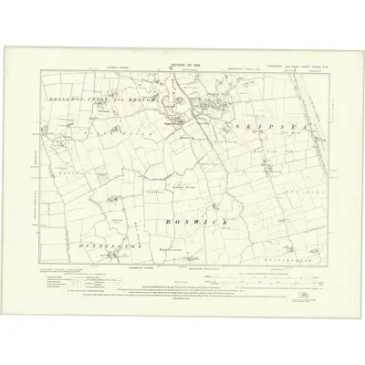 1925 Map of Yorkshire CLXXX.NW, 1929 Print