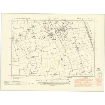 1946 Map of Yorkshire CLXXX.NW, 1951 Print