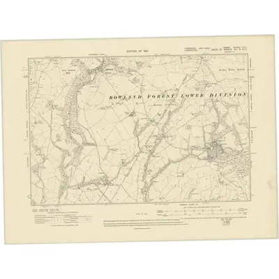 1906 Map of Yorkshire CLXXXI.NE, 1910 Print