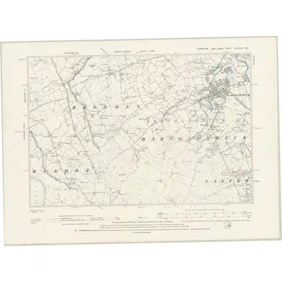 1892 Map of Yorkshire CLXXXIII.NE, 1896 Print
