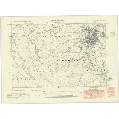 1938 Map of Yorkshire CLXXXIII.NE, 1948 Print
