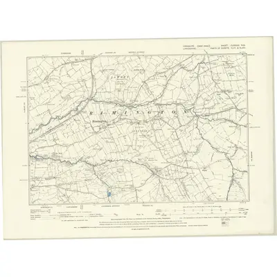 1893 Map of Yorkshire CLXXXIII.NW, 1896 Print