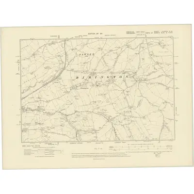 1907 Map of Yorkshire CLXXXIII.NW, 1911 Print