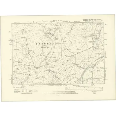 1906 Map of Yorkshire CLXXXIII.SE, 1911 Print