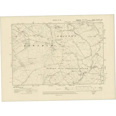 1907 Map of Yorkshire CLXXXIII.SW, 1911 Print