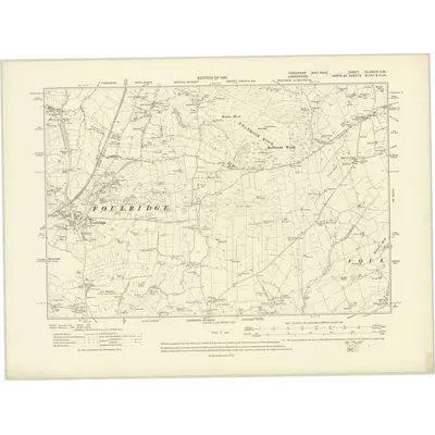 1906 Map of Yorkshire CLXXXIV.SW, 1910 Print