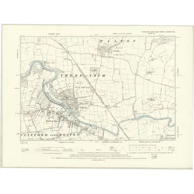1891 Map of Yorkshire CLXXXIX.NE, 1894 Print