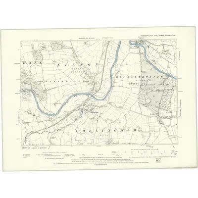 1891 Map of Yorkshire CLXXXIX.NW, 1895 Print