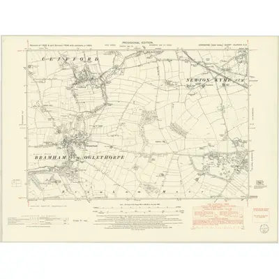 1950 Map of Yorkshire CLXXXIX.SE, 1952 Print