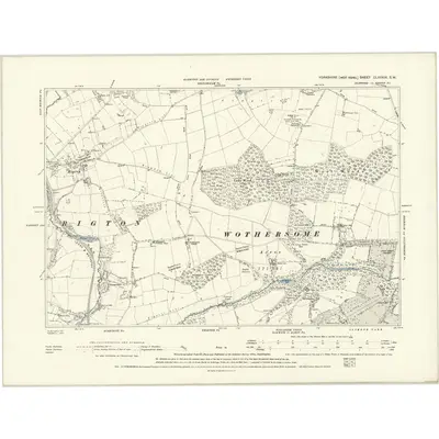 1891 Map of Yorkshire CLXXXIX.SW, 1894 Print