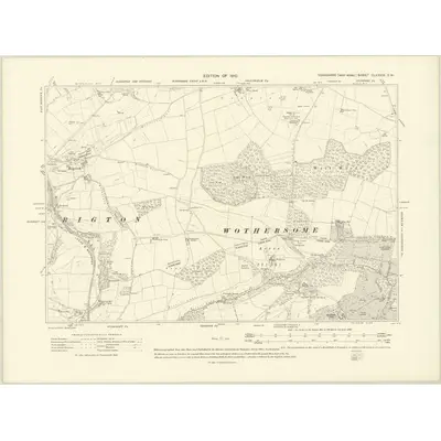 1906 Map of Yorkshire CLXXXIX.SW, 1910 Print