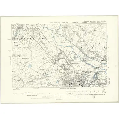 1892 Map of Yorkshire CLXXXV.SE, 1895 Print