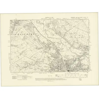 1906 Map of Yorkshire CLXXXV.SE, 1909 Print