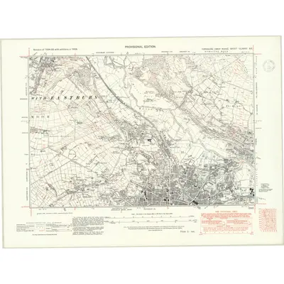 1938 Map of Yorkshire CLXXXV.SE, 1947 Print