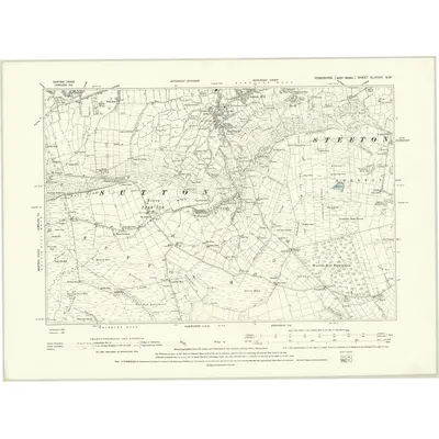 1892 Map of Yorkshire CLXXXV.SW, 1895 Print