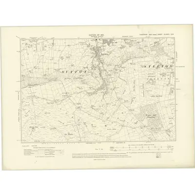 1906 Map of Yorkshire CLXXXV.SW, 1910 Print