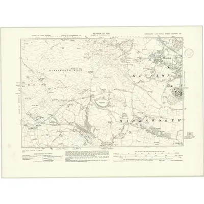 1934 Map of Yorkshire CLXXXVI.SE