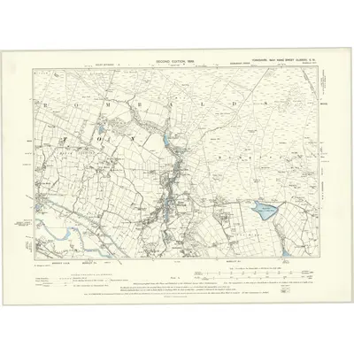1888 Map of Yorkshire CLXXXVI.SW, 1899 Print