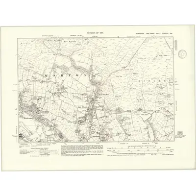 1934 Map of Yorkshire CLXXXVI.SW