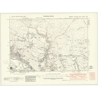 1938 Map of Yorkshire CLXXXVI.SW, 1947 Print