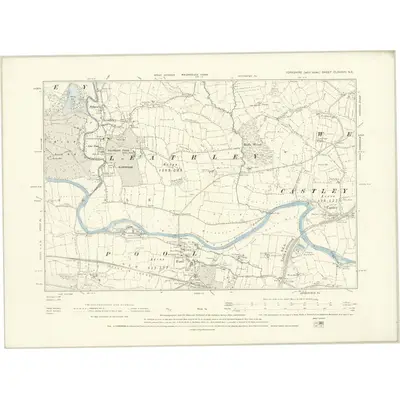 1888 Map of Yorkshire CLXXXVII.NE, 1894 Print