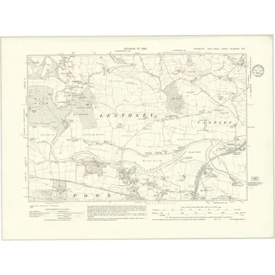 1933 Map of Yorkshire CLXXXVII.NE, 1936 Print