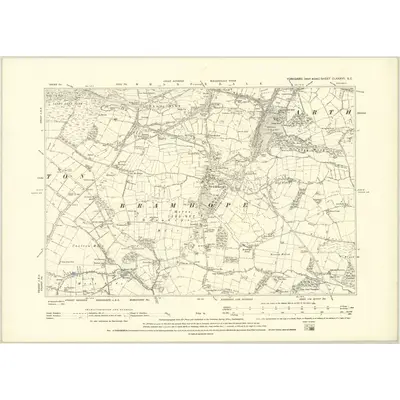 1888 Map of Yorkshire CLXXXVII.SE, 1894 Print