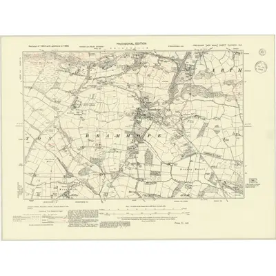 1938 Map of Yorkshire CLXXXVII.SE, 1945 Print