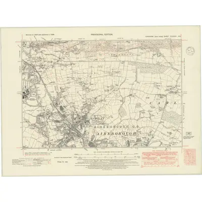 1938 Map of Yorkshire CLXXXVII.SW, 1948 Print