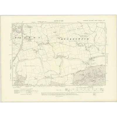1906 Map of Yorkshire CLXXXVIII.NW, 1909 Print