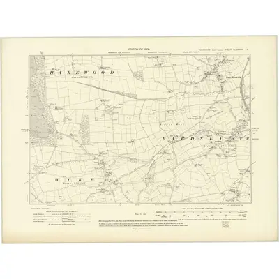 1906 Map of Yorkshire CLXXXVIII.SE, 1909 Print