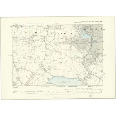 1891 Map of Yorkshire CLXXXVIII.SW, 1894 Print