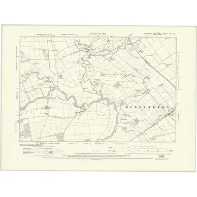 1926 Map of Yorkshire CVII.SE, 1929 Print