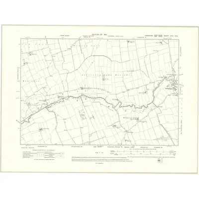 1909 Map of Yorkshire CVIII.NW, 1913 Print