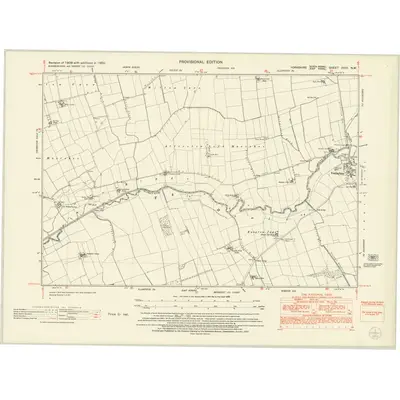 1950 Map of Yorkshire CVIII.NW, 1953 Print