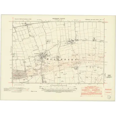 1950 Map of Yorkshire CVIII.SE, 1952 Print