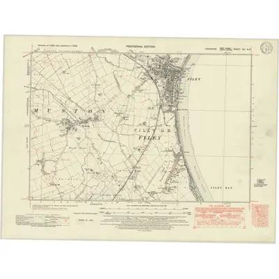 1938 Map of Yorkshire CX.NE, 1948 Print