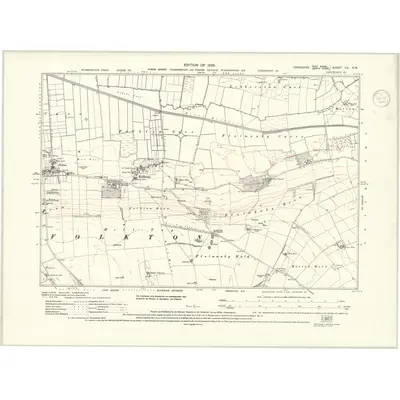 1926 Map of Yorkshire CX.NW, 1929 Print
