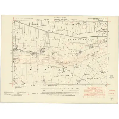 1950 Map of Yorkshire CX.NW, 1953 Print